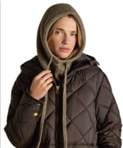 Women's Joules Knitted Hood - Mocha Brown