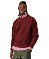 Men's Aubin Brandon Crew Neck Sweater - Oxblood