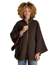 Joules Heritage Fleece Cape - Chocolate Brown