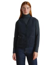 Fairfax & Favor Indi Fleece Button Up Gilet - Navy