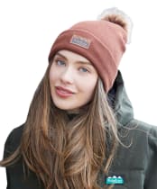 Ridgeline Heritage Fine Knit Bobble Hat - Nutmeg