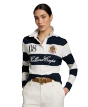 Women's Holland Cooper Rugby Shirt - Navy / Ecru