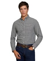  Men's Holland Cooper Classic Woven Button Down Shirt - Copthorne Grey