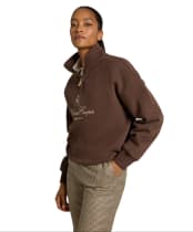Women's Holland Cooper Essential Relaxed Fit Quarter Zip Sweat - Walnut