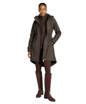 Women's Holland Cooper Chartwell Waterproof Rain Parka - Chocolate