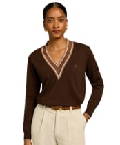 Women's Holland Cooper Woodcote V-Neck Knit - Chocolate