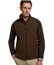 Men's Holland Cooper Classic Softshell Gilet - Olive Brown