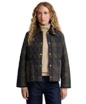 Women's Barbour Tartan Reimagined Icons Tartan Cropped Liddesdale Quilted Jacket - Shadow Classic Tartan