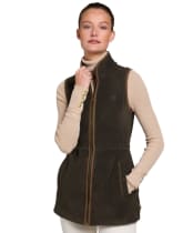 Women's Holland Cooper Country Longline Fleece Gilet - Khaki