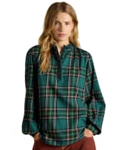 Women's Joules Melanie Brushed Frill Neck Blouse - Green