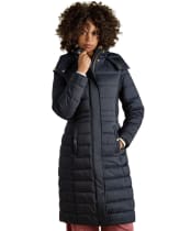 Women's Joules Windborough Showerproof Longline Coat - Navy