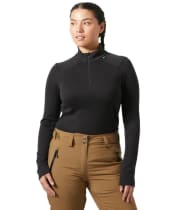 Women's Helly Hansen Lifa Merino Midweight 1/2 Zip - Black