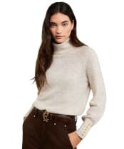Women's Holland Cooper Maisie Roll Neck Knit - Barley