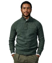 Men's Aubin Firsby Button Neck Sweater - Khaki