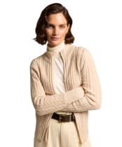 Women's Holland Cooper Tacoma Zip Through Cardigan - Barley