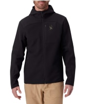 Men's Spyder Web Shellfleece Hooded Jacket - Black
