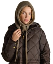 Women's Joules Knitted Hood - Mocha Brown