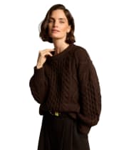 Women's Holland Cooper Buxton Crew Neck Knit - Chocolate