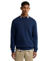 Men's Barbour Pima Cotton Crew Neck Sweater - Estate Blue