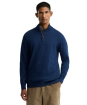 Men’s Barbour Cotton Half Zip Sweater - Estate Blue