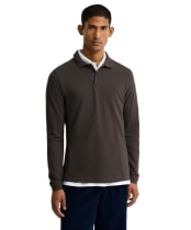 Men’s Barbour L/S Sports Polo Shirt - Shadow Brown