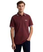 Men's Barbour International Evan Tipped Polo Shirt - Red Mahogany