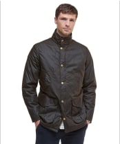 Men's Barbour Hereford Waxed Jacket - Olive