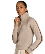 Women's Holland Cooper Sports Club Quarter Zip Sweat - Latte Marl