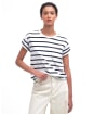 Women's Barbour Otterburn Stripe T-Shirt - White / Navy 2