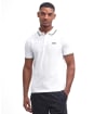 Men's Barbour International Rider Tipped Polo - White / Yellow