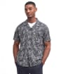 Men's Barbour International Mitchel Printed Summer Shirt - Navy