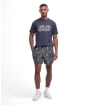 Men's Barbour International Mitchel Printed Swim Shorts - Dark Navy