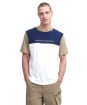 Men's Barbour International Mondrian Colour Blocked T-Shirt - Coriander