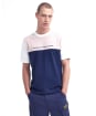 Men's Barbour International Mondrian Colour Blocked T-Shirt - White