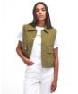 Women's Barbour International Mcrae Quilted Gilet - Golden Khaki