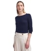 Women’s Barbour Pendle Crew Knit Sweater - NAVY/HESSIAN TAR