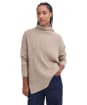 Women’s Barbour Stitch Guernsey Cape Jumper - White Pepper