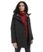 Women's Barbour Winter Beadnell Waterproof Jacket - Black / Ancient 