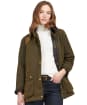 Women's Barbour Acorn Waxed Jacket - Olive