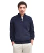 Men's Barbour Essential Wool Half Zip Sweater - Navy