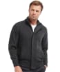 Men's Barbour Patch Zip Through Sweater - Charcoal Marl