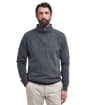 Men's Barbour Nelson Half Zip Sweater - Storm Grey