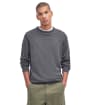 Men's Barbour Pima Cotton Crew Neck Sweater - Charcoal