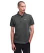 Men's Barbour Tartan Pique Polo Shirt - Forest Green