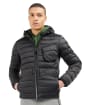 Men’s Barbour International Racer Ouston Hooded Quilted Jacket - Black