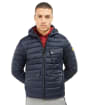 Men’s Barbour International Racer Ouston Hooded Quilted Jacket - Navy