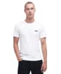 Men's Barbour International Small Logo Tee - White / Black