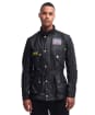 Men's Barbour International Union Jack Waxed Jacket - Black