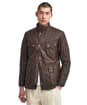 Men's Barbour International Duke Waxed Jacket - Bark