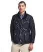 Men's Barbour International Tourer Duke Waxed Jacket - Black